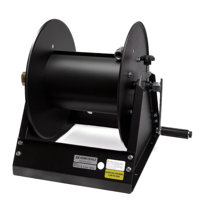 Hosetract M Series 10 - 5 - LP Low Pro Manual Hose Reel, Fits 3/8" x 150' & 1/2" x 100' Hoses, Made in USA
