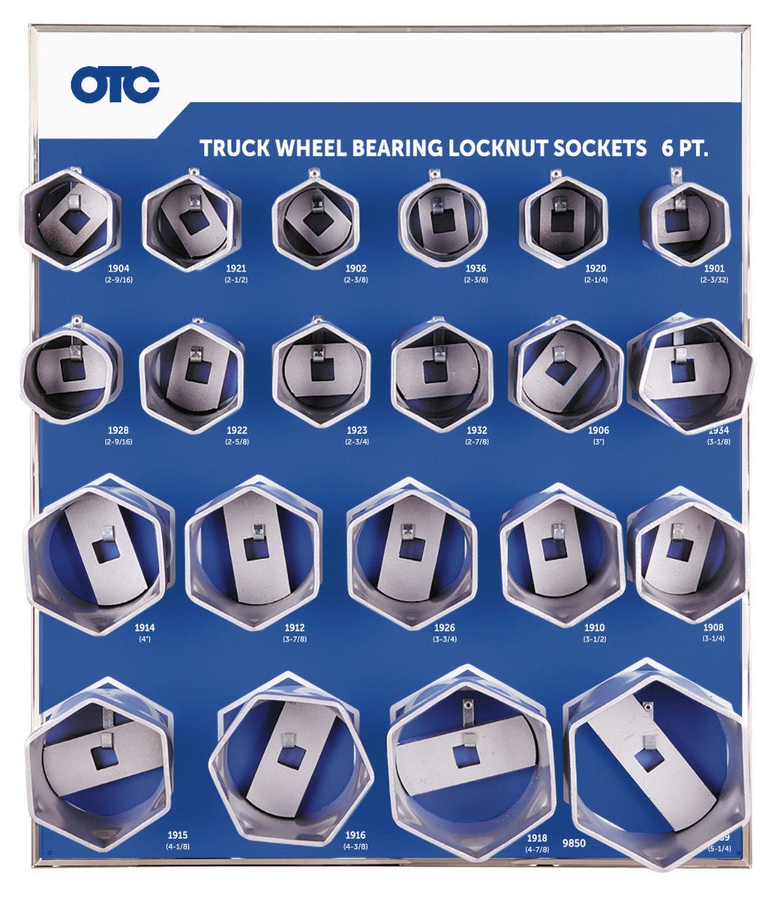 OTC 9850A Truck Wheel Bearing Locknut Sockets
