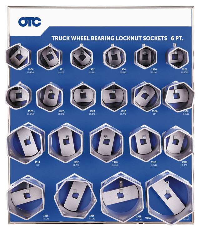 OTC 9850A Truck Wheel Bearing Locknut Sockets