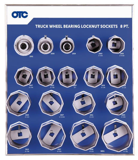 OTC 9851A Truck Wheel Bearing Locknut Sockets