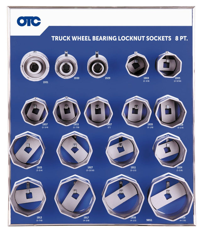 OTC 9851A Truck Wheel Bearing Locknut Sockets