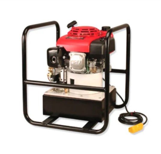 Power Team PG1203 2 Speed Single Acting 5.5 hp Remote Gasoline Pump w/Reservoir