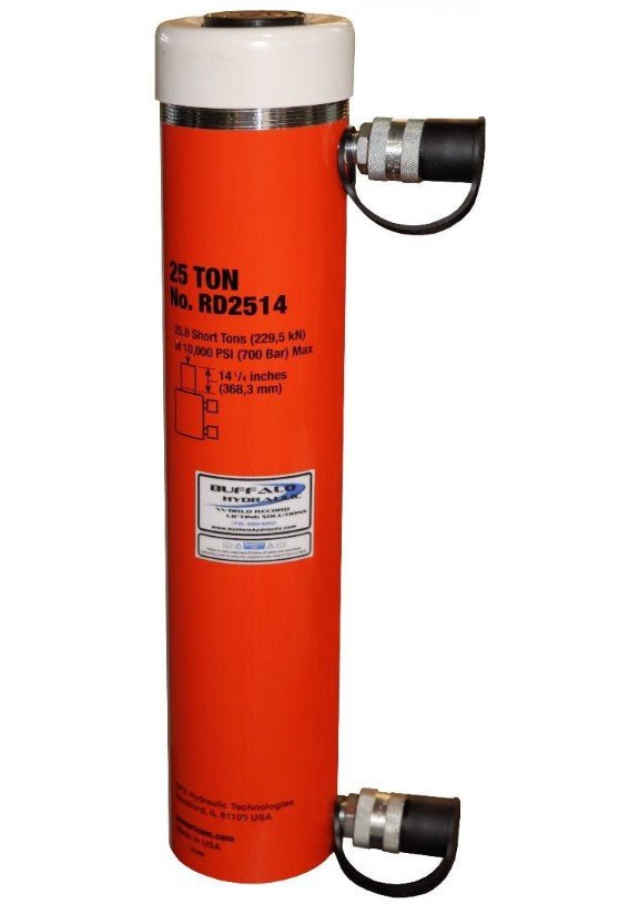 Power Team RD2514 25 ton 14" Stroke Double Acting, Hydraulic Return Cylinder