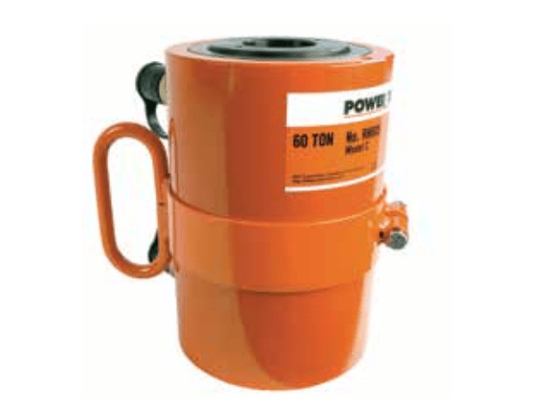 Power Team RH306D Aluminum Center Hole, Double - Acting Cylinder - 30 ton, 6" Stroke