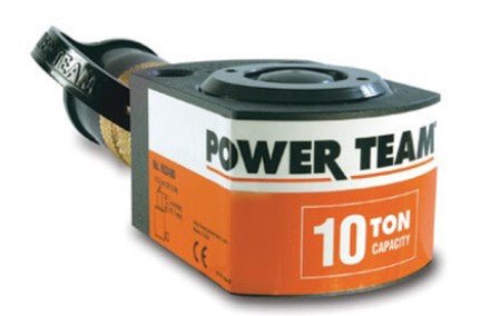 Power Team RLS100 10 Ton Low Profile, Single Acting, Spring Return Cylinder 7/16" Stroke Hydraulic Ram