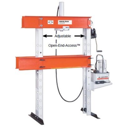 Power Team SPA2514 25 ton Single Acting H Frame Open End Access Floor Press