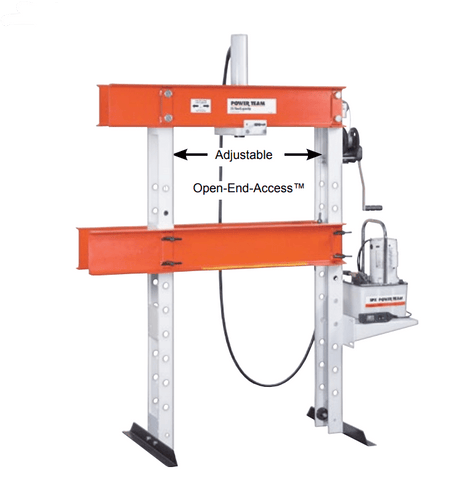 Power Team SPE2514DS 25 ton Double Acting H Frame Open End Access Floor Press