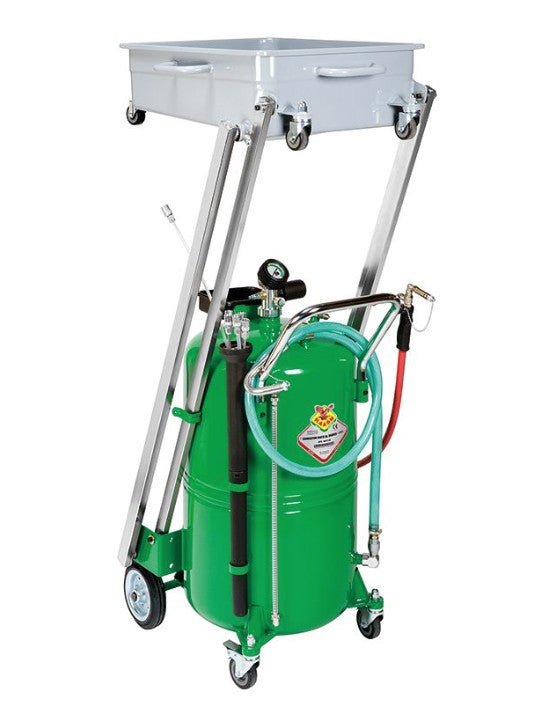 Raasm 46215 - 55 Heavy Duty Truck Waste Oil Evacuator with Cantilever Basin | 30.4 Gallon