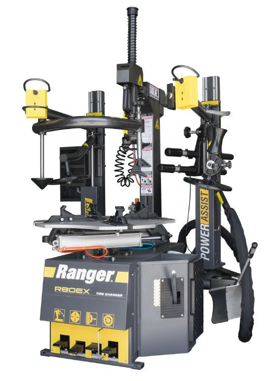 Ranger R80EX Tilt Back Tire Changer w/Dual Tower Assist & 34" Clamping Capacity