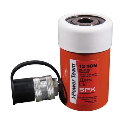 Power Team RH121 12 Ton, 1 5/8" Stroke, Single Acting, Center Hole, Spring Return Cylinder