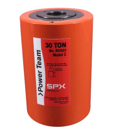 Power Team RH303 Aluminum Center Hole, Double Acting Cylinder 30 ton, 3" Stroke