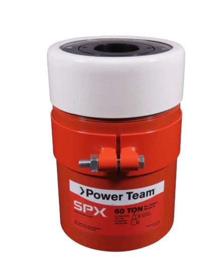 Power Team RH603 60 Ton, 3" Stroke, Single Acting, Center Hole, Spring Return Cylinder w/Handles