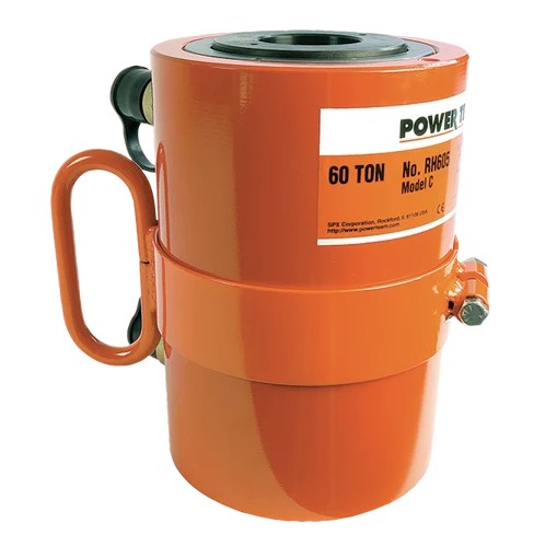 Power Team RH605 Aluminum Center Hole, Double Acting Cylinder 60 ton, 5" Stroke