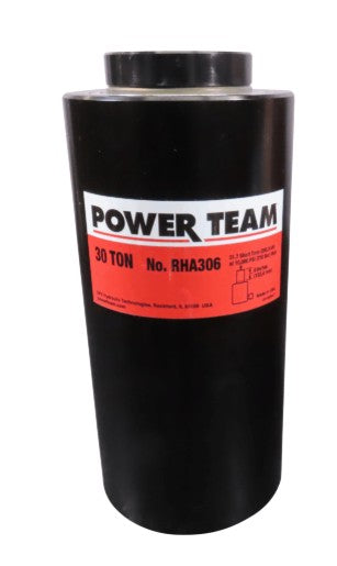 Power Team RHA306 Aluminum 30 Ton, 6" Stroke, Single Acting, Center Hole, Spring Return Cylinder
