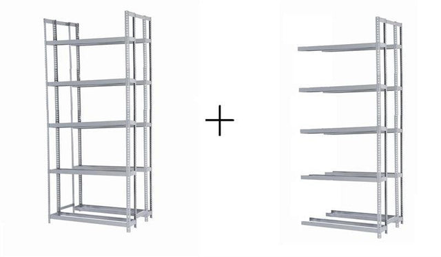 Rivetier R2 - 5DES 5' x 3'6" x 12' Automotive Tire Rack Starter + 1 Adder Racks Package