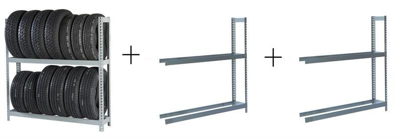 Rivetier R2 - 2SES Automotive Tire Rack Starter + 2 Adder Rack Package