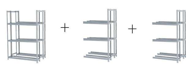 Rivetier R2 - 3DES 5' x 3'6"' x 7' Automotive Tire Rack Starter + 2 Adder Racks Package