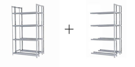 Rivetier R2 - 4DES 5' x 3'6" x 10' Automotive Tire Rack Starter + 1 Adder Racks Package