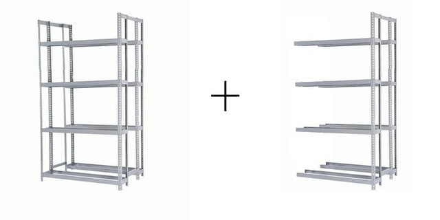 Rivetier R2 - 4DES 5' x 3'6" x 10' Automotive Tire Rack Starter + 1 Adder Racks Package