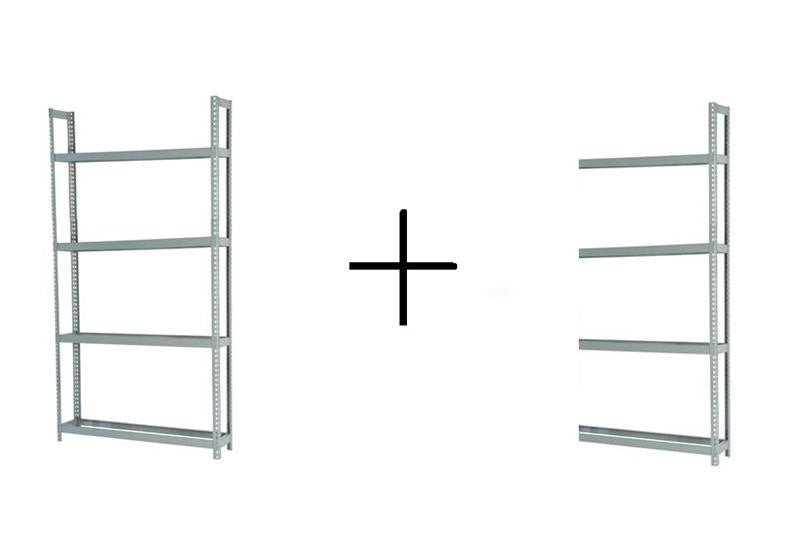 Rivetier R2 - 4SES 5' x 1' x 10' Automotive Tire Rack Starter + 1 Adder Tire Rack Package