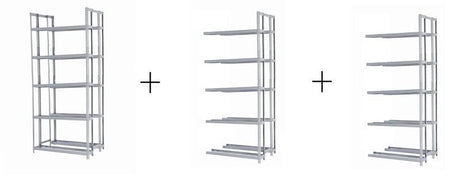 Rivetier R2 - 5DES 5' x 3'6"' x 12' Automotive Tire Rack Starter + 2 Adder Racks Package