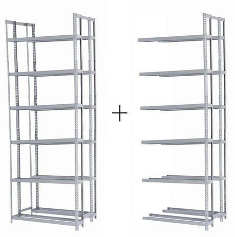 Rivetier R2 - 6DES 5' x 3'6"' x 15' Automotive Tire Rack Starter + 1 Adder Racks Package