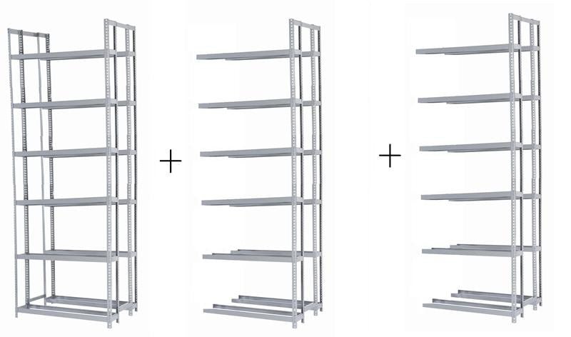 Rivetier R2 - 6DES 5' x 3'6" x 15' Automotive Tire Rack Starter + 2 Adder Racks Package