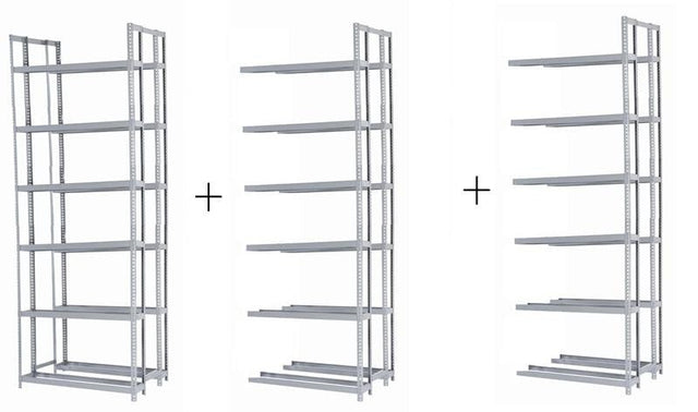 Rivetier R2 - 6DES 5' x 3'6" x 15' Automotive Tire Rack Starter + 2 Adder Racks Package