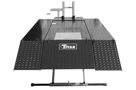 Titan SDML - 1000D - BG - XLT 1000 lb. Air Operated Motorcycle Lift With Vise & Side Extensions Package