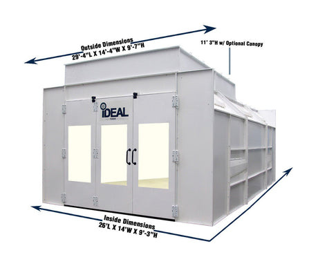 Tuxedo PSB - SEMIDD26B - AK Semi Downdraft Paint Spray Booth