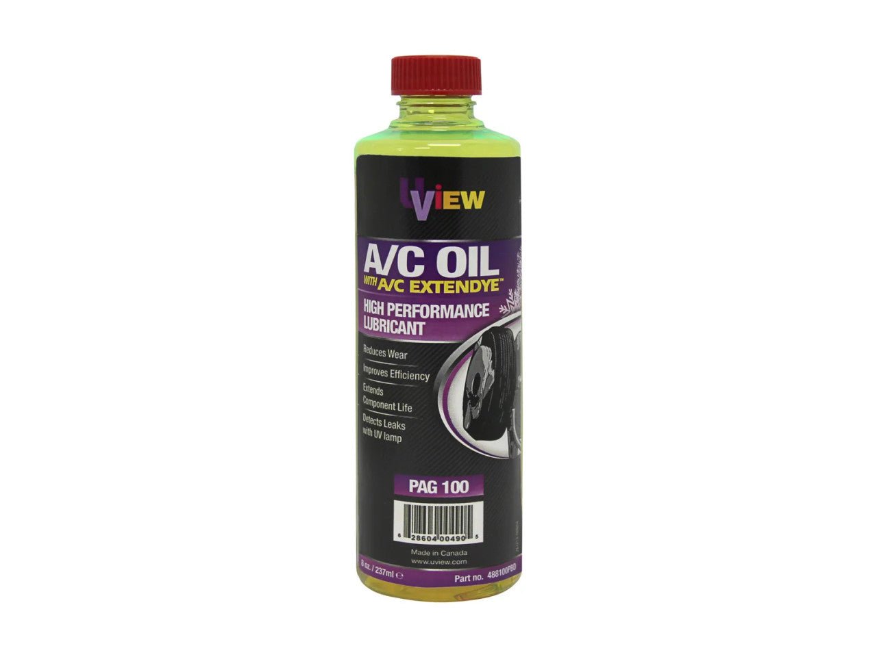 Uview 488100PBD PAG 100 Oil with A/C ExtenDye