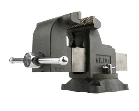 Wilton 63302 Shop Vise, 6" Jaw Width, 6" Jaw Opening, 3 - 1/2" Throat Depth