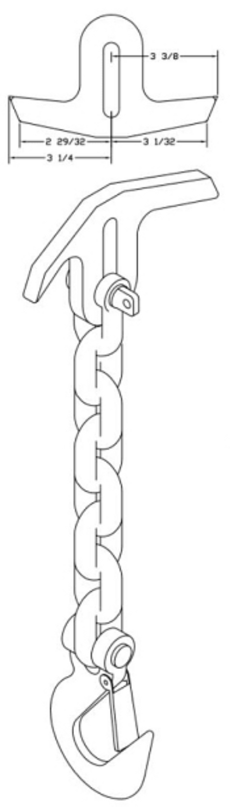 KIENE WW2101 Pulling Chain, steel wheel